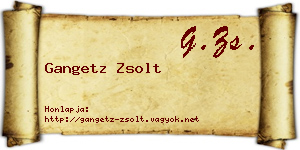 Gangetz Zsolt névjegykártya